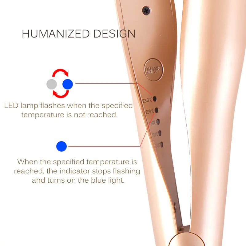 Hair Straightener and Curler for Wet and Dry Use