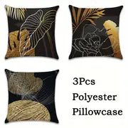 Ginkgo Biloba Polyester Throw Pillowcases - 3pcs Set - Joomcy