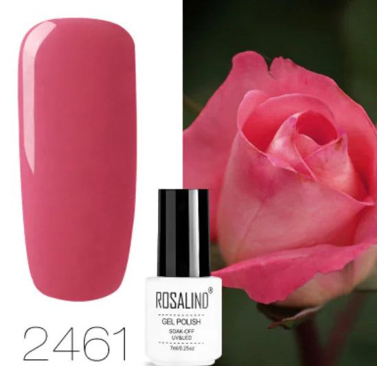 ROSALIND 10ml Pink Eco-Friendly UV Nail Gel (24 Colors)