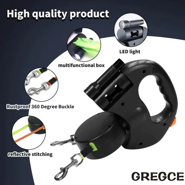 Dual Retractable Dog Leash - Joomcy