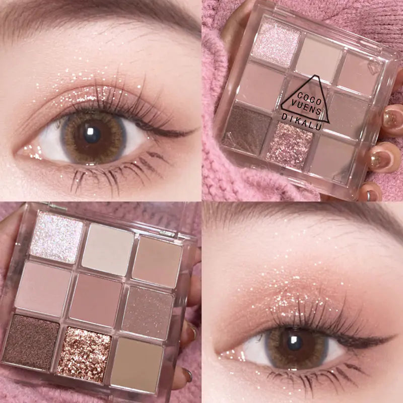 DIKALU Sunset Glow Nine-Color Eyeshadow Palette - Joomcy