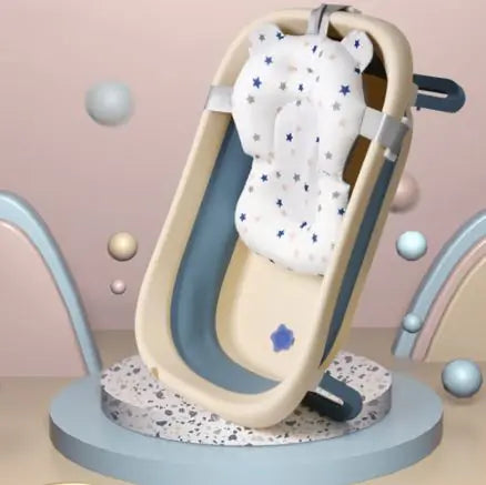 Baby Bath Seat – Foldable, Anti-Slip, Soft Cushion