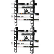 YHAspace 2Pack Fishing Rod Holder/Fishing Rod Rack/Fishing Pole Holder Wall/Ceiling Mount Hold up to 16 Fishing Rods Fishing Poles Storage & Display