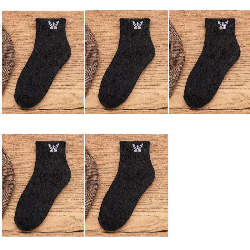Cartoon Embroidered Tube Socks - Joomcy