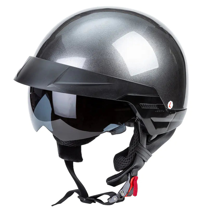 Retro Harley Motorcycle Helmet with Built-in Visor - Joomcy