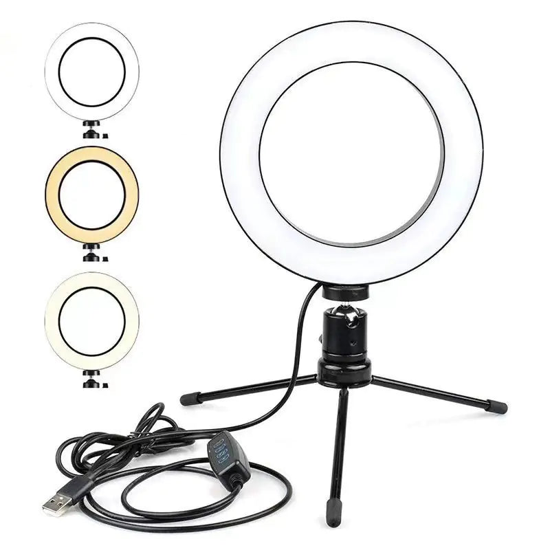 6-Inch Desktop Ring Light for Live Streaming and Makeup - Joomcy