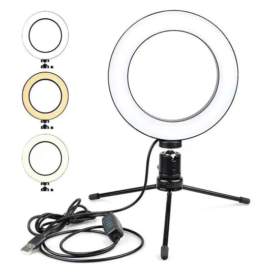 6-Inch Desktop Ring Light for Live Streaming and Makeup - Joomcy