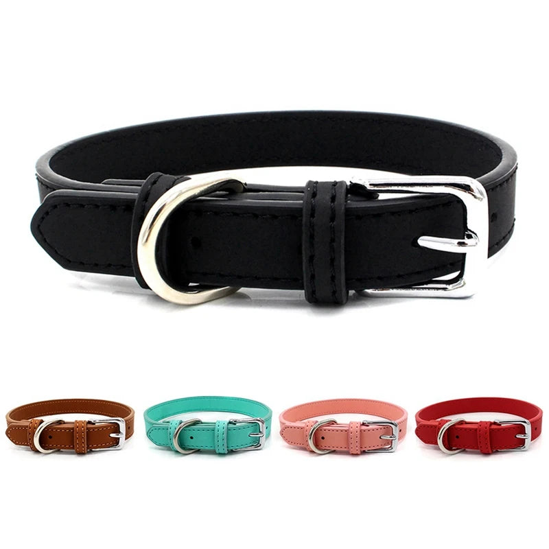 Dog Waterproof Leather Collar | Durable & Stylish Pet Accessory