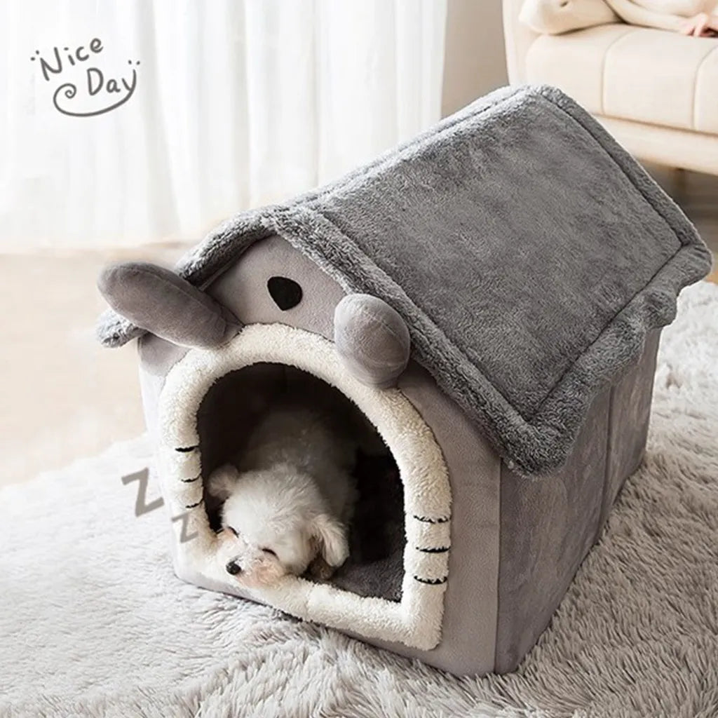 CozyNest™ Cat/Dog Foldable Bed House | Comfortable