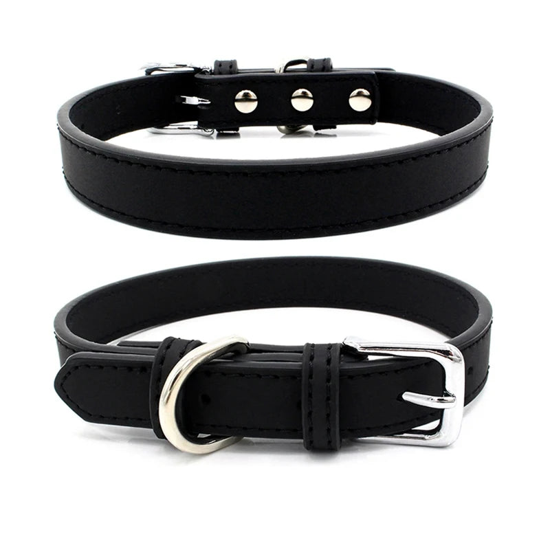 Dog Waterproof Leather Collar | Durable & Stylish Pet Accessory