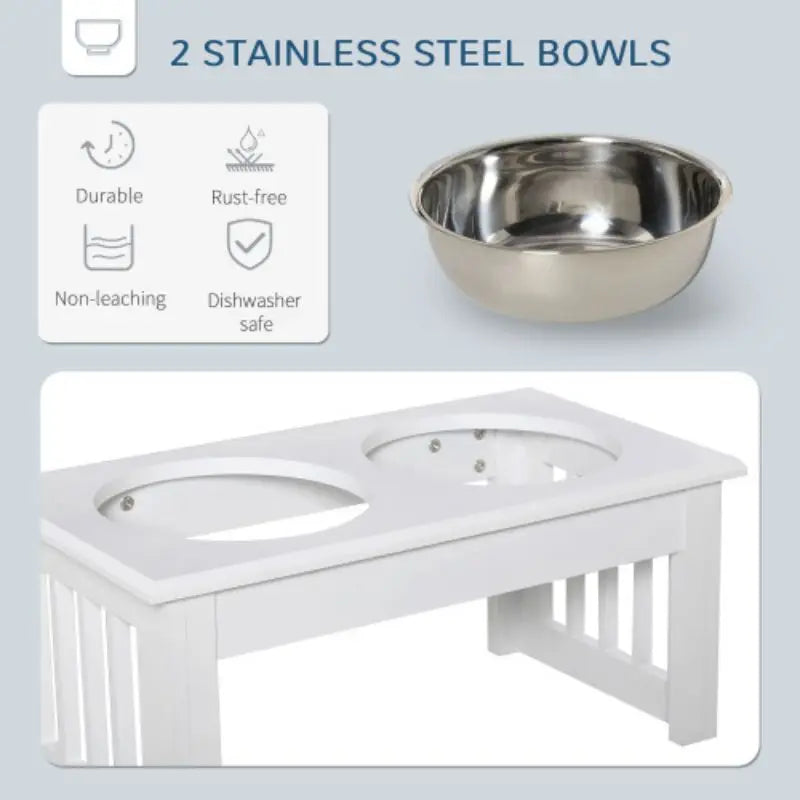 Modern Wooden Frame Feeding Bowl