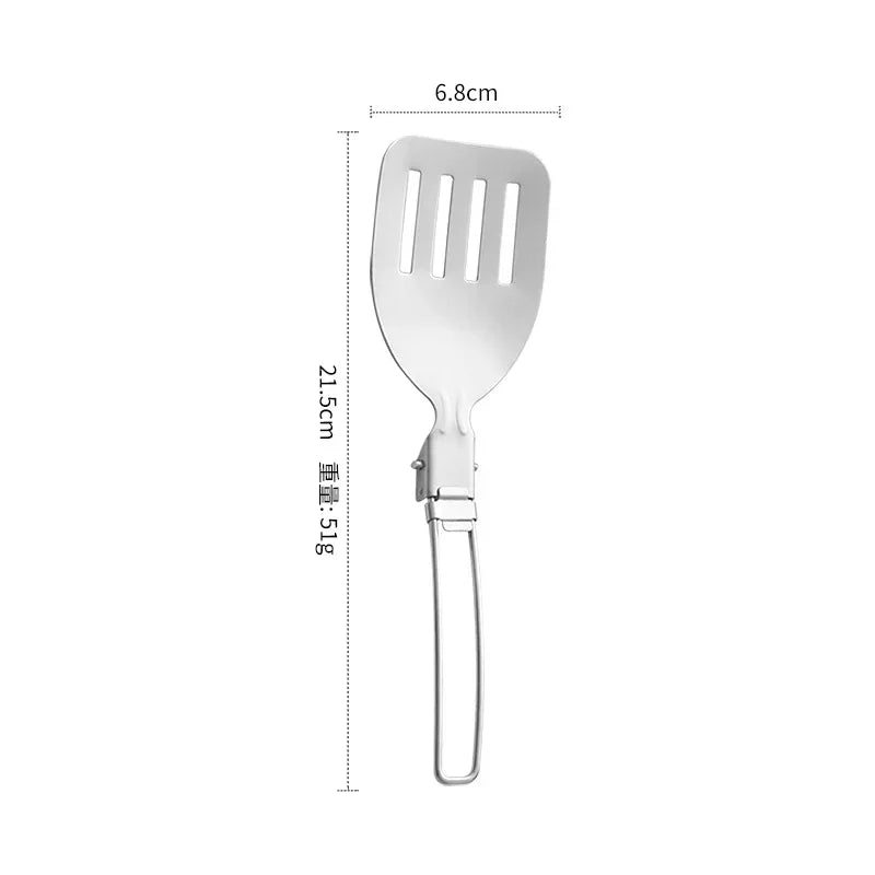 IronSpam™  Stainless Steel Folding Food Utensils for Outdoor Cooking