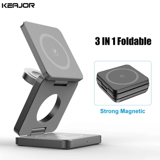 Keajor™  3 in 1 Wireless Charger Portable Pad