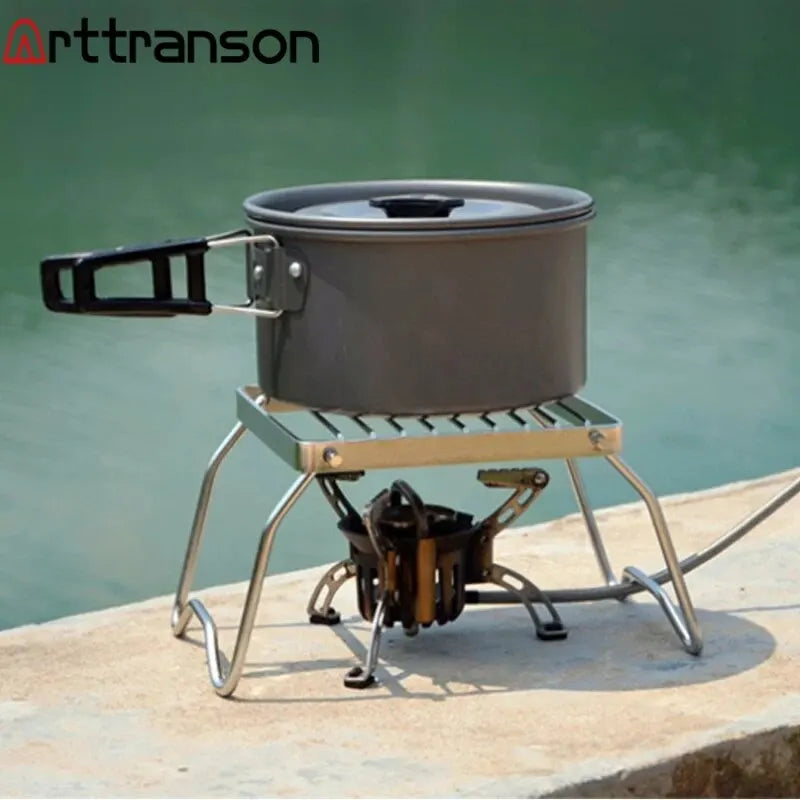 Arttrason™ Outdoor Stainless Steel Stove Holder | Durable & Portable Camping Stand