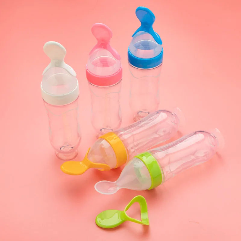 Baby Silicone Spoon Bottle Feeder | Easy & Mess-Free Feeding Solution