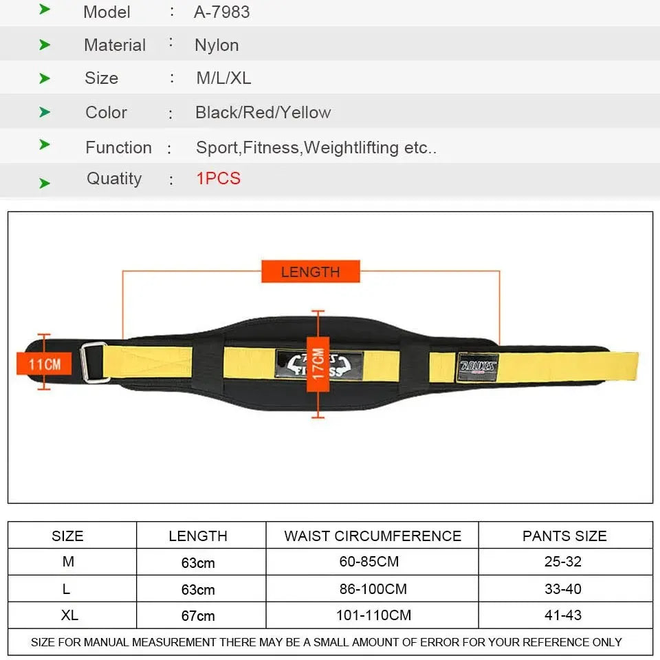 AOLIKES™ Gym Weightlifting Belt | Support & Protection for Heavy Lifts