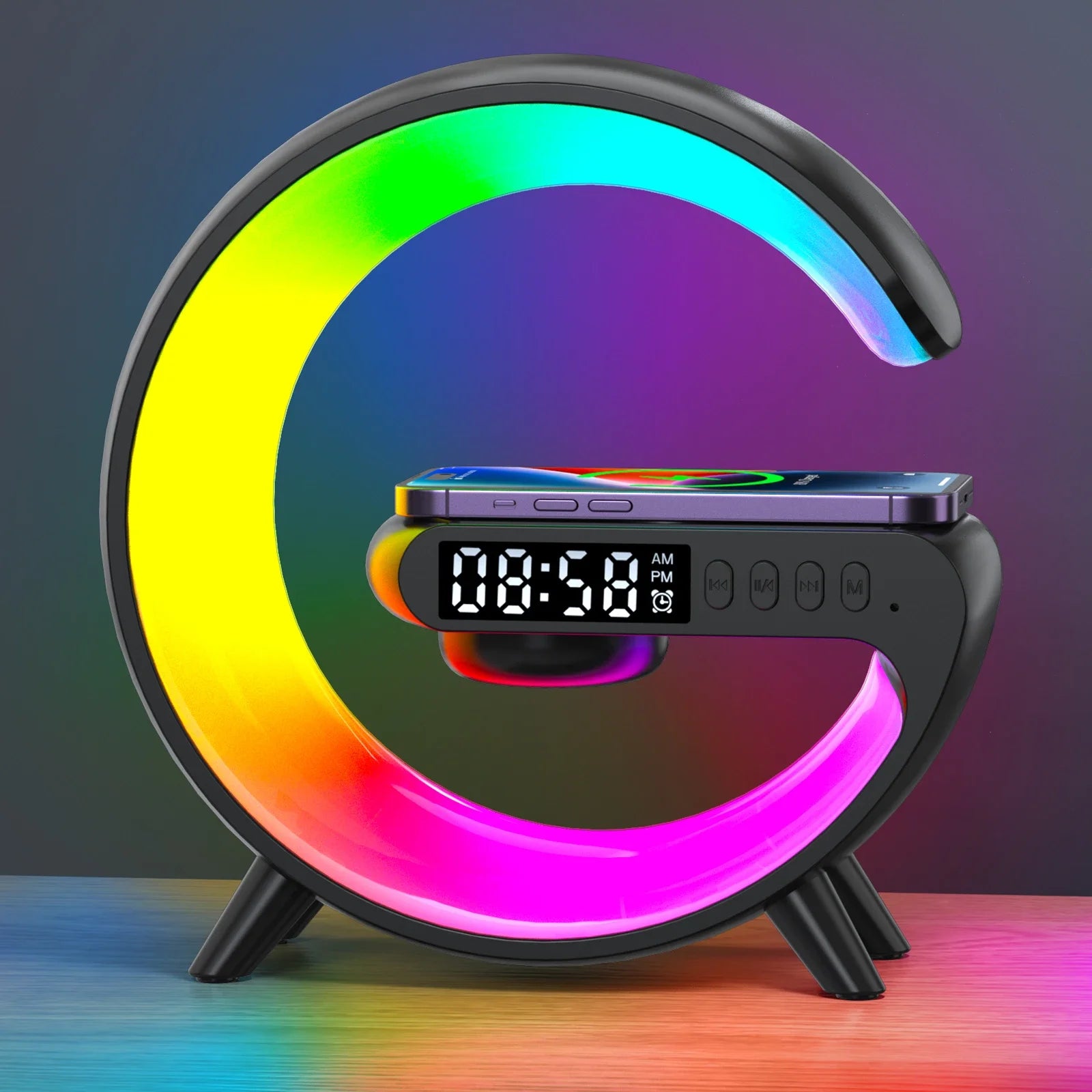 Glamp™  Mini RGB Light + Wireless Charger +Bluetooth Speakers