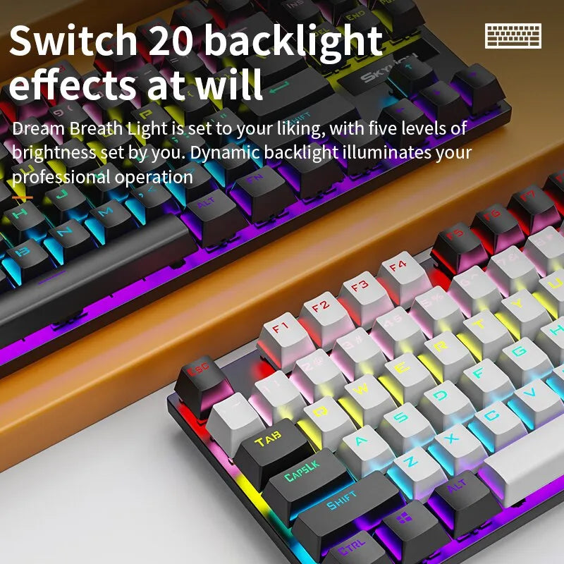 SKYLION™ K87 Wired Mechanical Keyboard