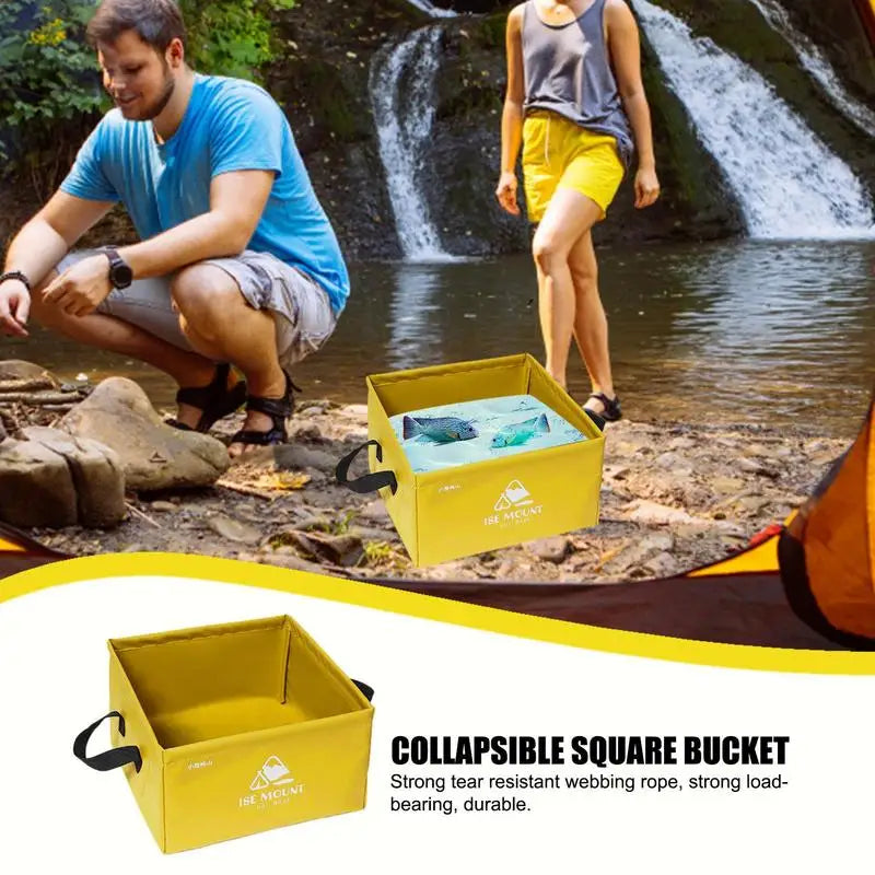 Outdoor Fishing Folding Square Bucket