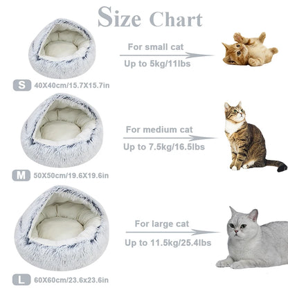 WarmCaves™  Winter Plush Cat Bed