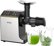 whall Masticating Slow Juicer Professional Stainless Juicer Machines for Vegetable and Fruit Touchscreen Cold Press Juicer with 2 Speed ModesGolden