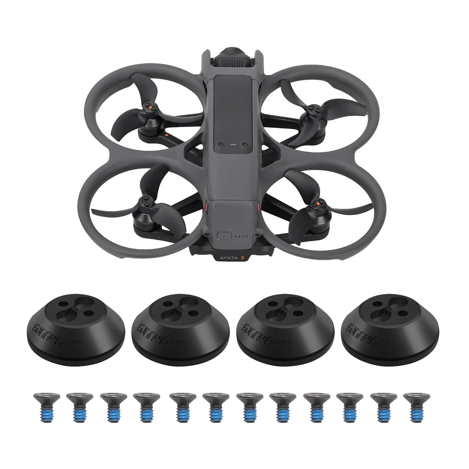 Motor Cover for DJI Avata 2 4Pcs Aluminum Alloy Dustproof Waterproof Protective Motor Cover Cap for DJI Avata 2 Drone Motor Coverfor DJI Avata 2 Drone Accessories (Black)