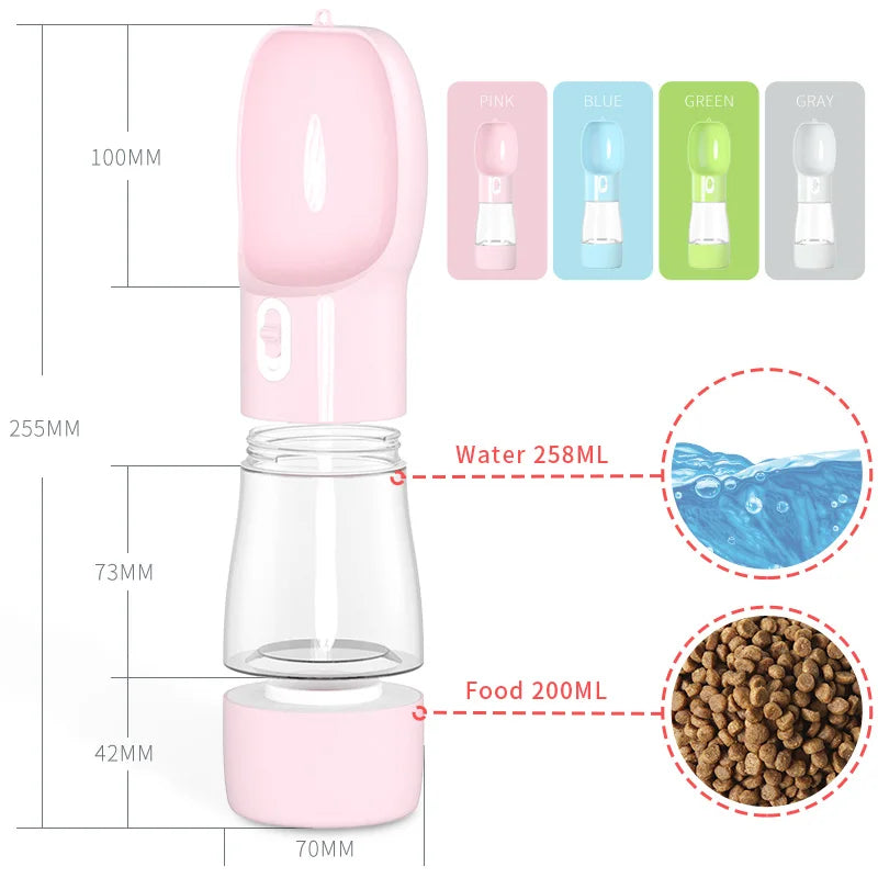 QuickFeed™  Portable Water Bottle + Feeder Bowl