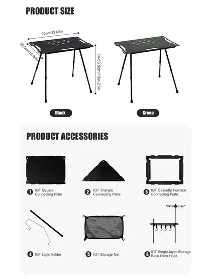 WESTTUNE™ Camping Tactical Table with Accessories