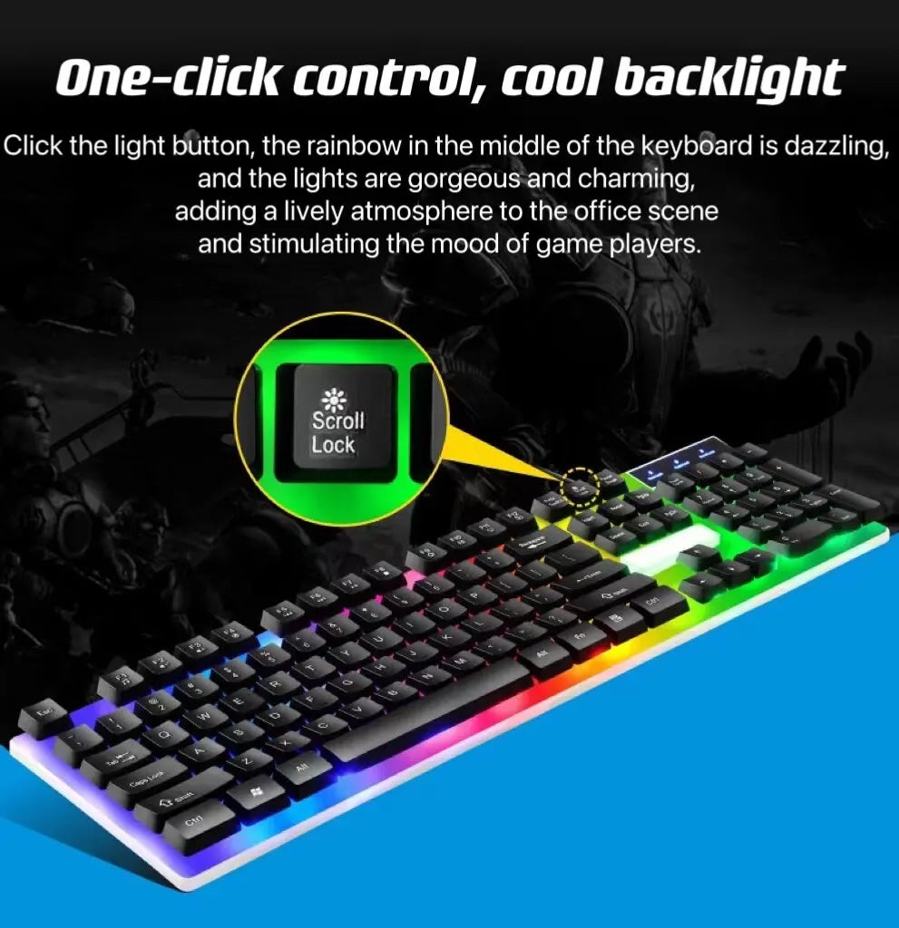 ITLYGMN™  USB Wired Gaming Keyboard With RGB Lighting