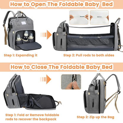 MommyBag™  Folding Baby Bed Backpack