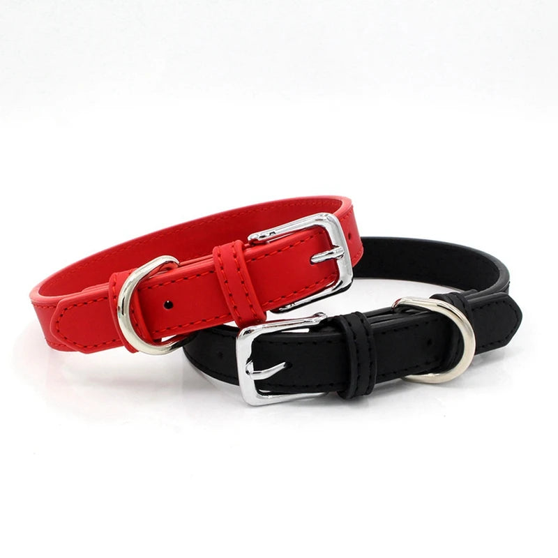 Dog Waterproof Leather Collar | Durable & Stylish Pet Accessory