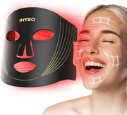 Red Light Therapy for Face 3 Modes Portable Led Face Mask Light Therapy with Remote Near-Infrared 850 Red Light Therapy Mask with Timing Function Red Light Therapy at Home 180 LED Beads