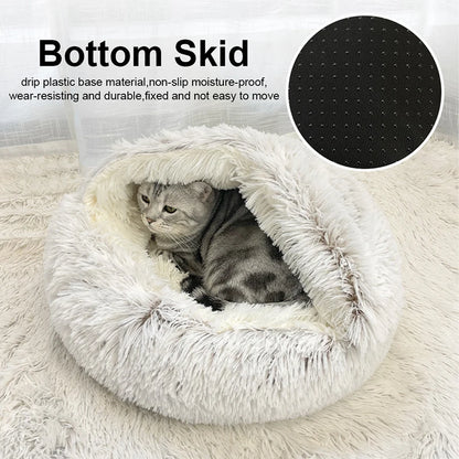 WarmCaves™  Winter Plush Cat Bed