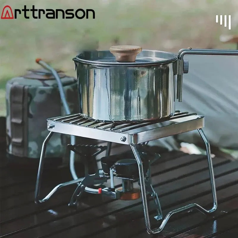 Arttrason™ Outdoor Stainless Steel Stove Holder | Durable & Portable Camping Stand