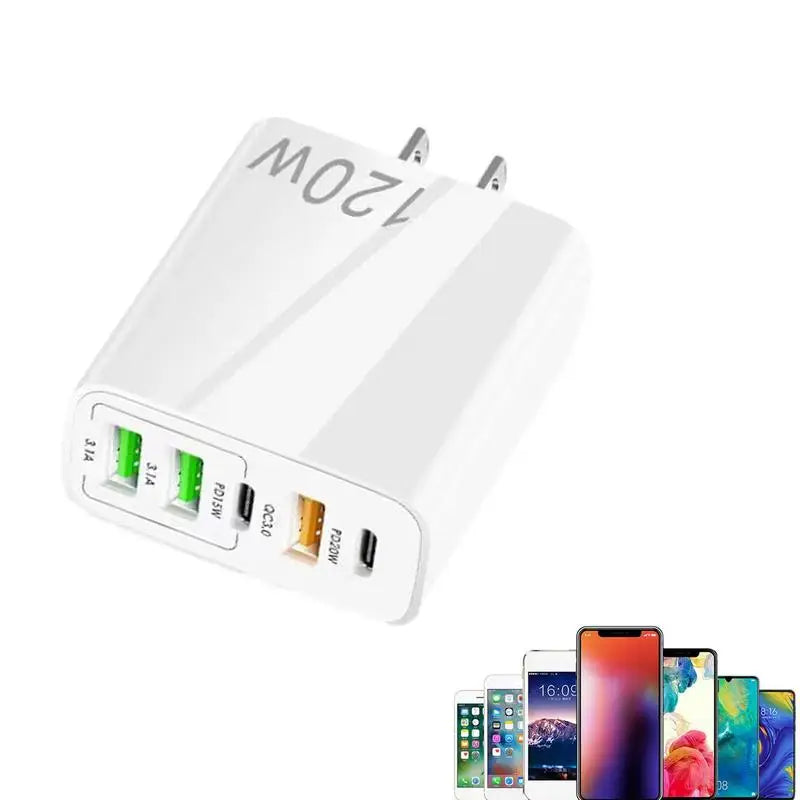 120W USB Fast Charger | High-Speed Charging for Multiple Devices