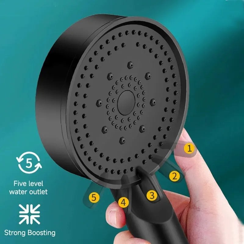 BathPro6™ Pressure Boost Shower Head | High-Pressure Water Saving Shower