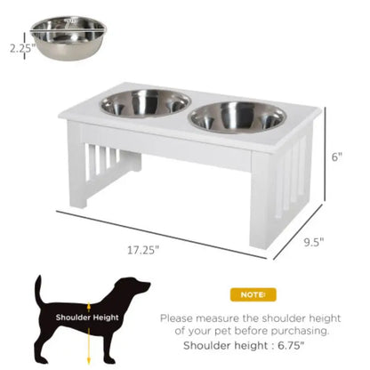 Modern Wooden Frame Feeding Bowl