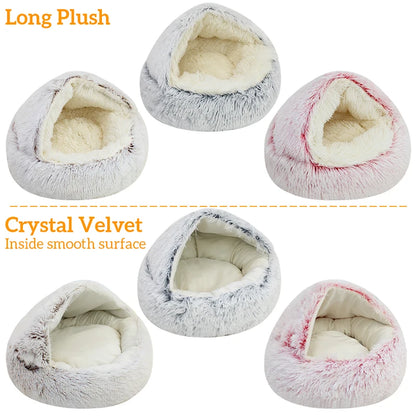WarmCaves™  Winter Plush Cat Bed