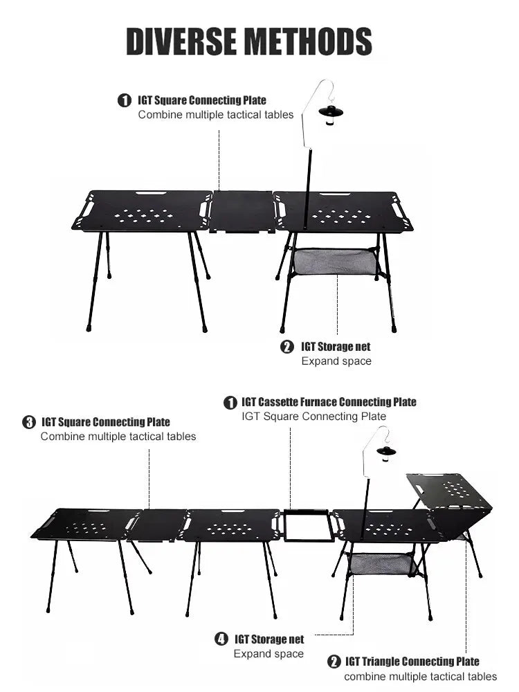 WESTTUNE™ Camping Tactical Table with Accessories