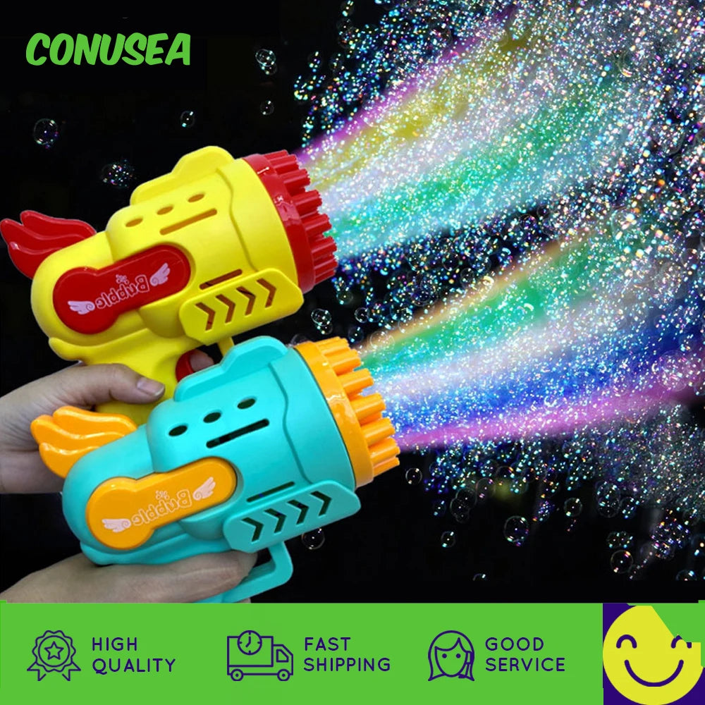 Kids Rocket Bubble Gun Blower Toy