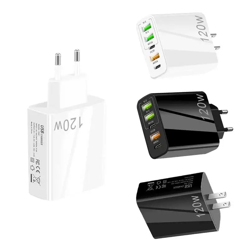 120W USB Fast Charger | High-Speed Charging for Multiple Devices