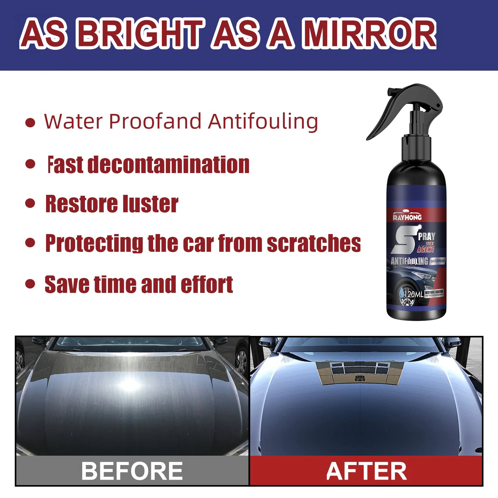 Rayhong Car Coating Spray for Polish and Shine