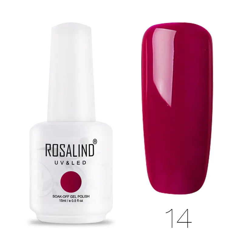 ROSALIND Barbie Nail Gel, Solid Color UV Gel 15ml