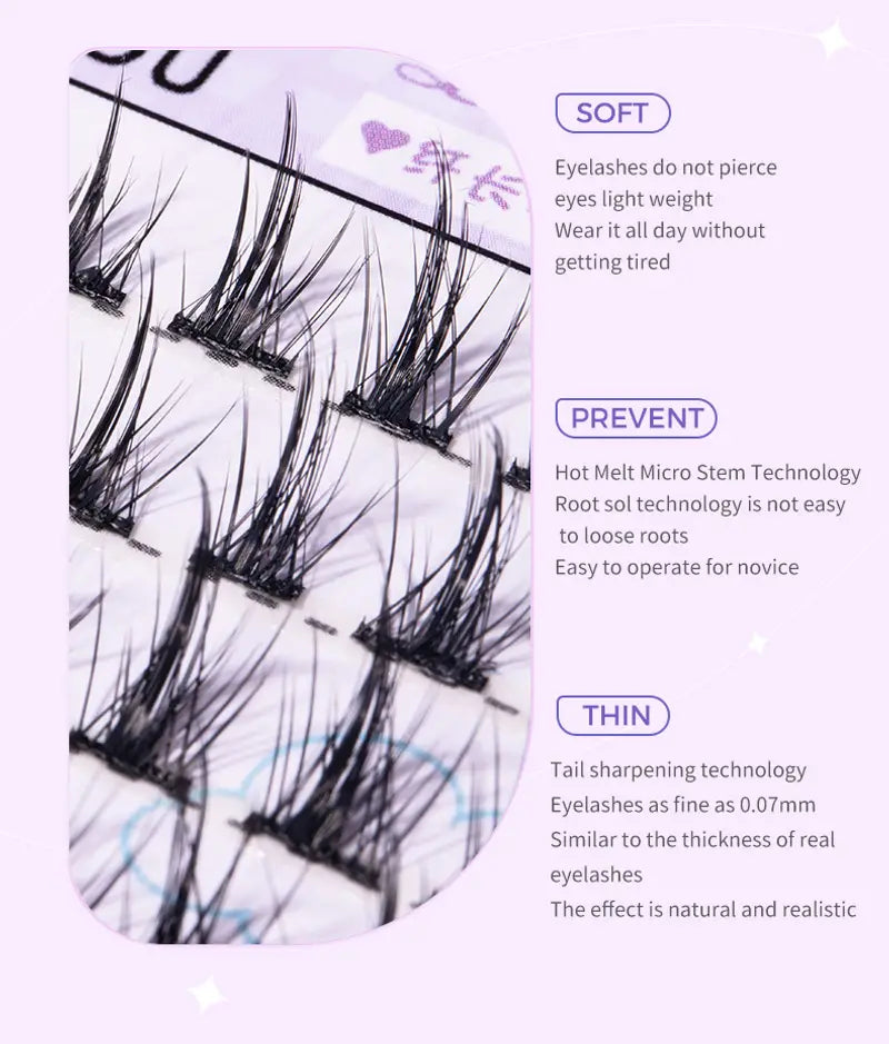 Manga Cluster Lashes for Natural Anime Cosplay Look - Joomcy