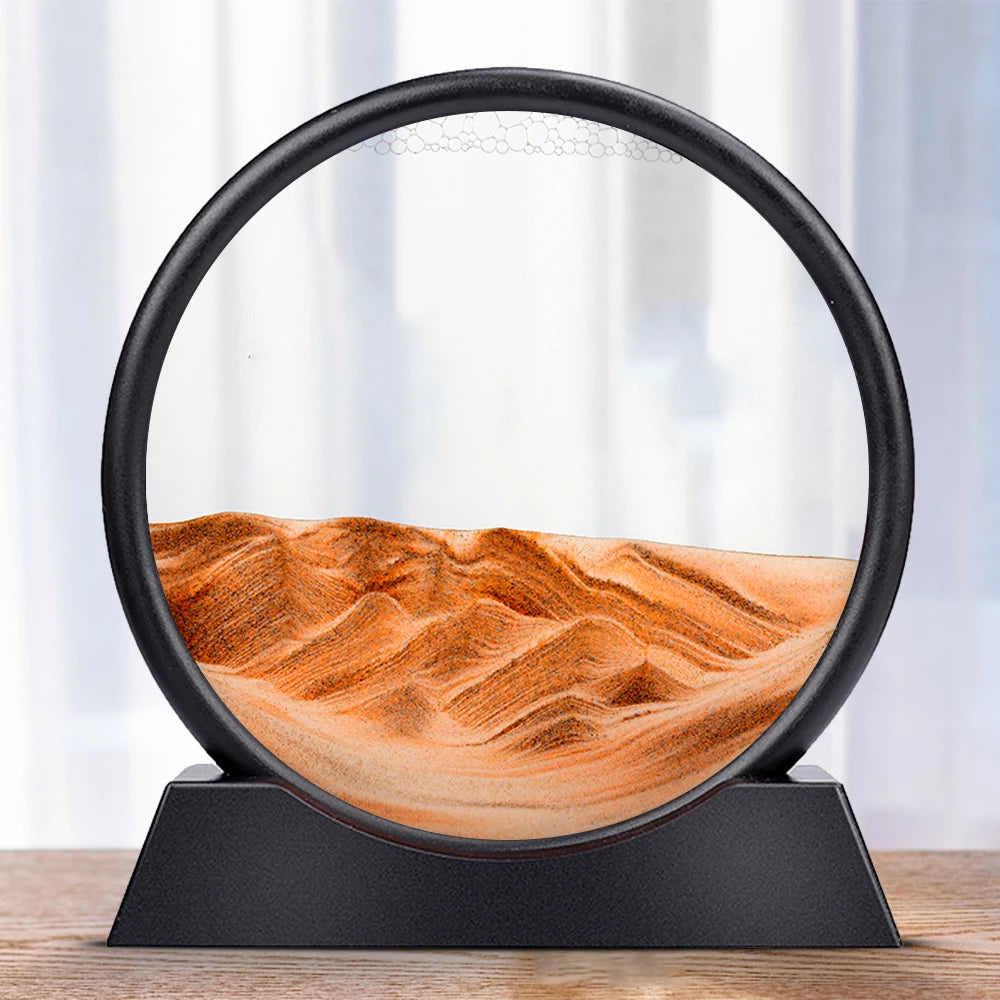 3D Round Display Flowing Glass Frame