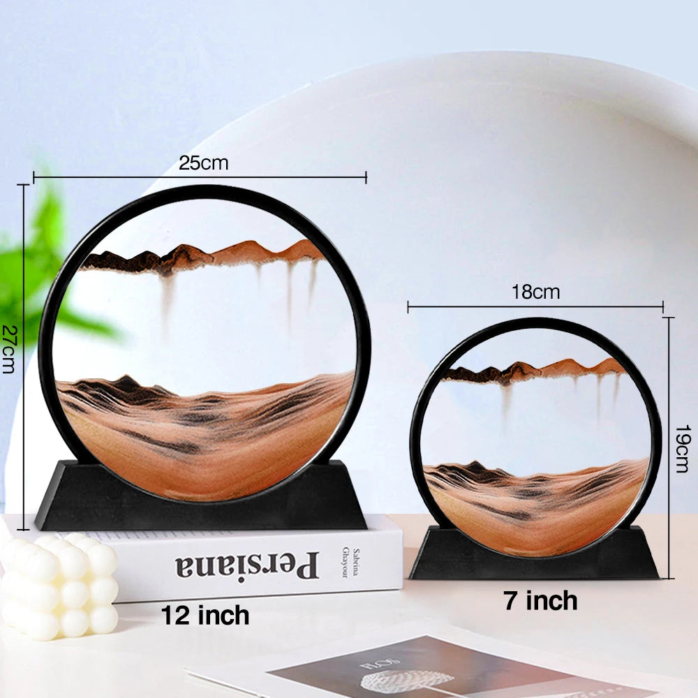 3D Round Display Flowing Glass Frame