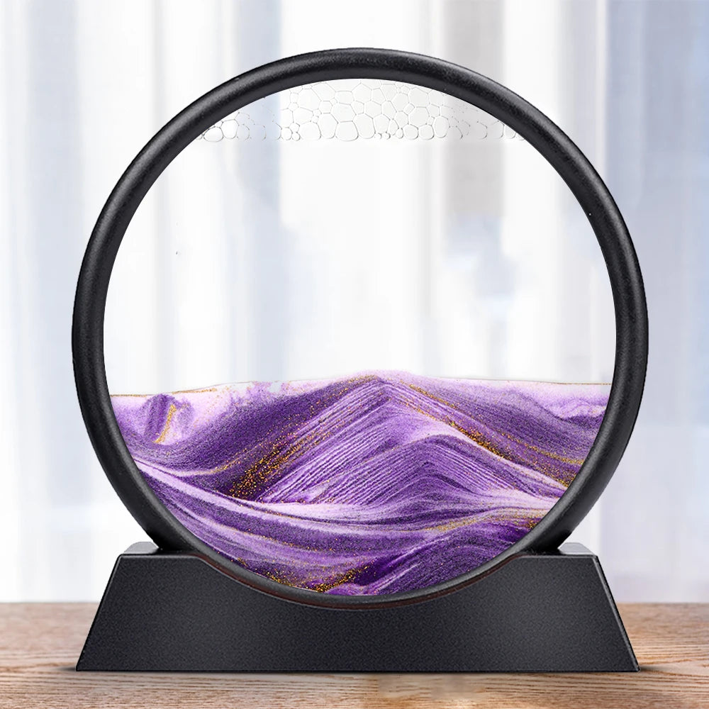 3D Round Display Flowing Glass Frame