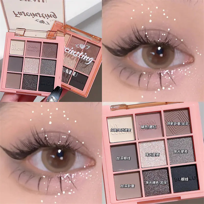 DIKALU Sunset Glow Nine-Color Eyeshadow Palette - Joomcy