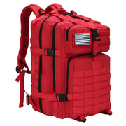 SEYATULLH Military Tactical Backpacks for Men/Women 45L Army Molle Daypack 3 Day Bug Out Bag Hiking Trekking Rucksack(45L red)