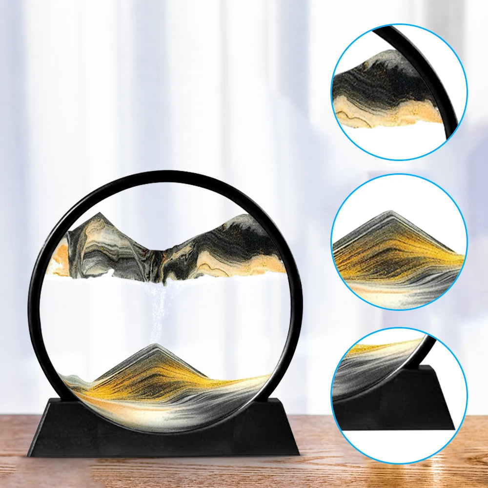 3D Round Display Flowing Glass Frame